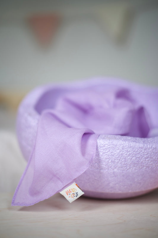 Speeldoek paars lila Pastel - Large 75x75cm - Playcotton - Pit and play