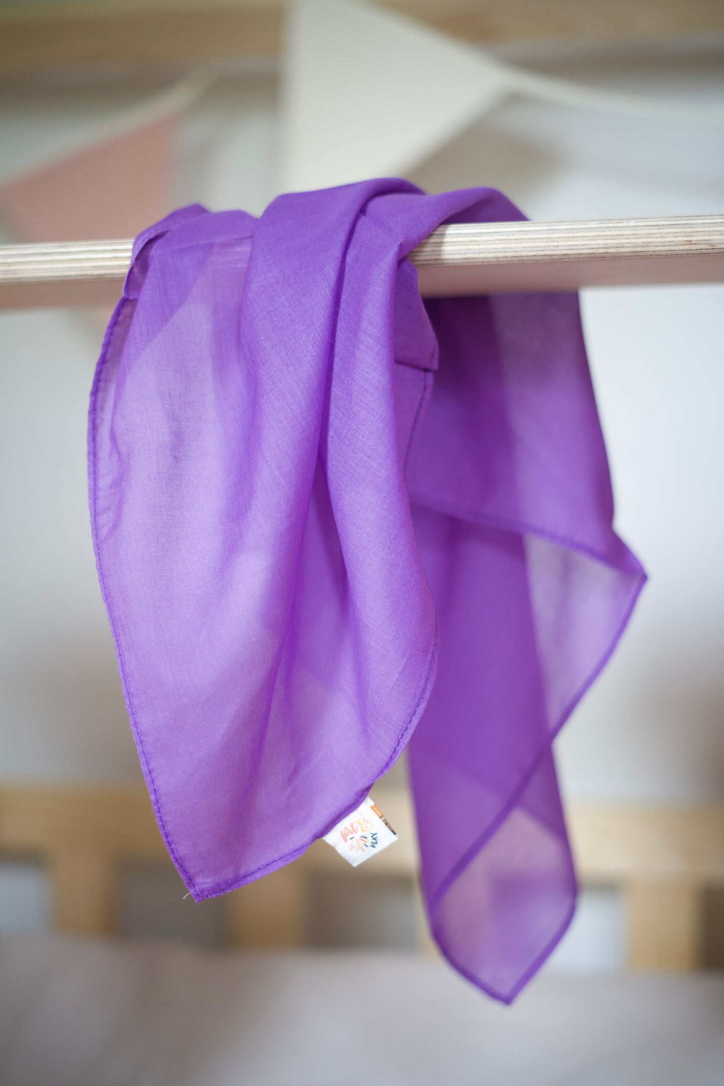 Speeldoek Paars Regenboog - Large 75x75 - Speelkatoen - Pit and play