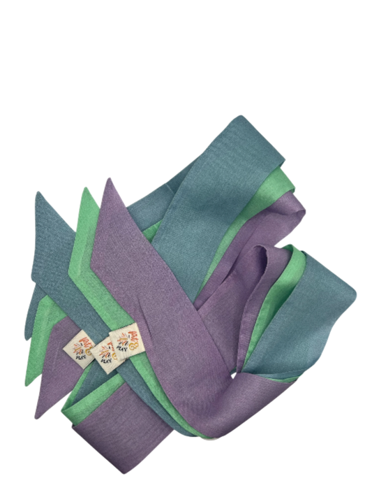 Spielbänder Baumwolle Pastell - Blau, Mintgrün, Lila
