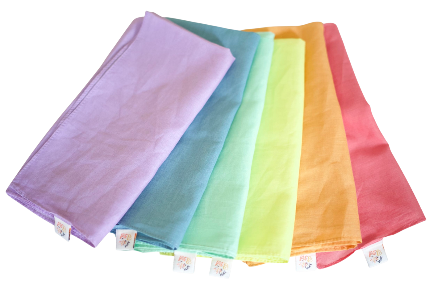Spielücher Pastell-Set – Mittleres Spieltuch