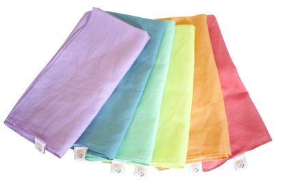 Spielücher Pastell-Set – Mittleres Spieltuch