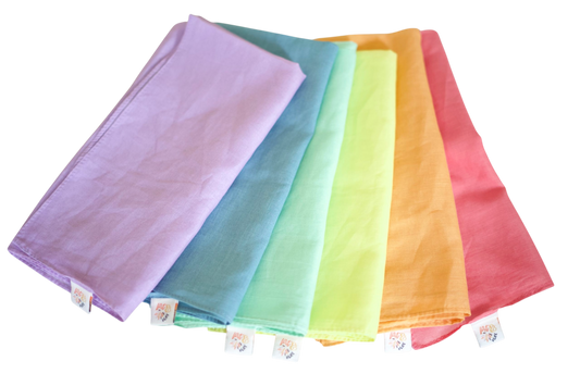 Spielücher Pastell-Set – Mittleres Spieltuch