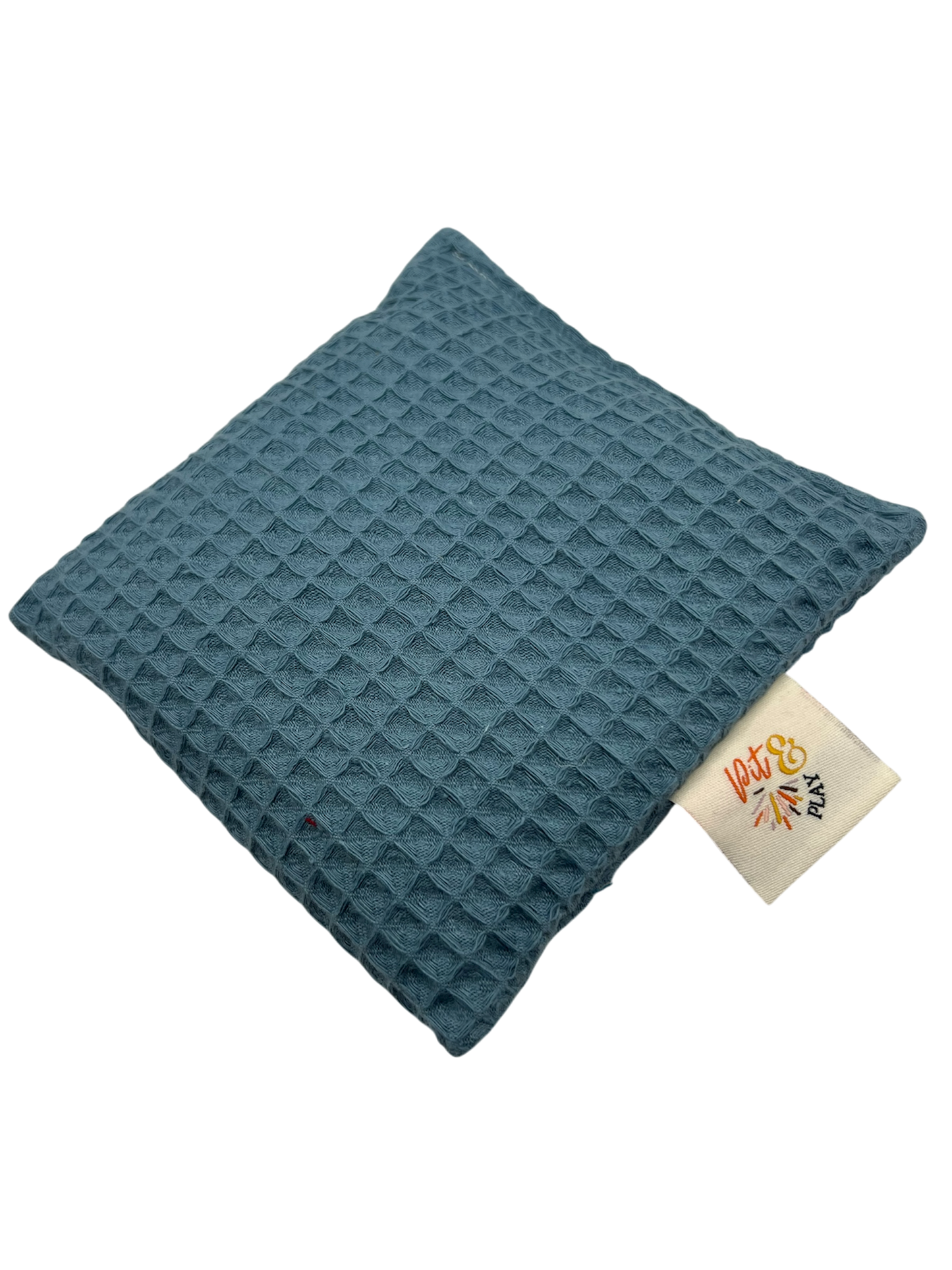Altes blaues Waffel-Baumwollsäckchen-Spielzeug