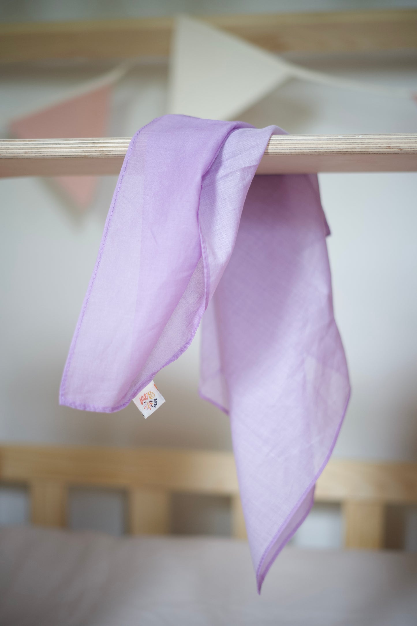Speeldoek paars lila Pastel - Large 75x75cm - Playcotton - Pit and play