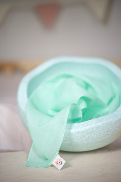 Speeldoek Mint Groen Pastel - Large 75x75cm - Speelkatoen - Pit and play