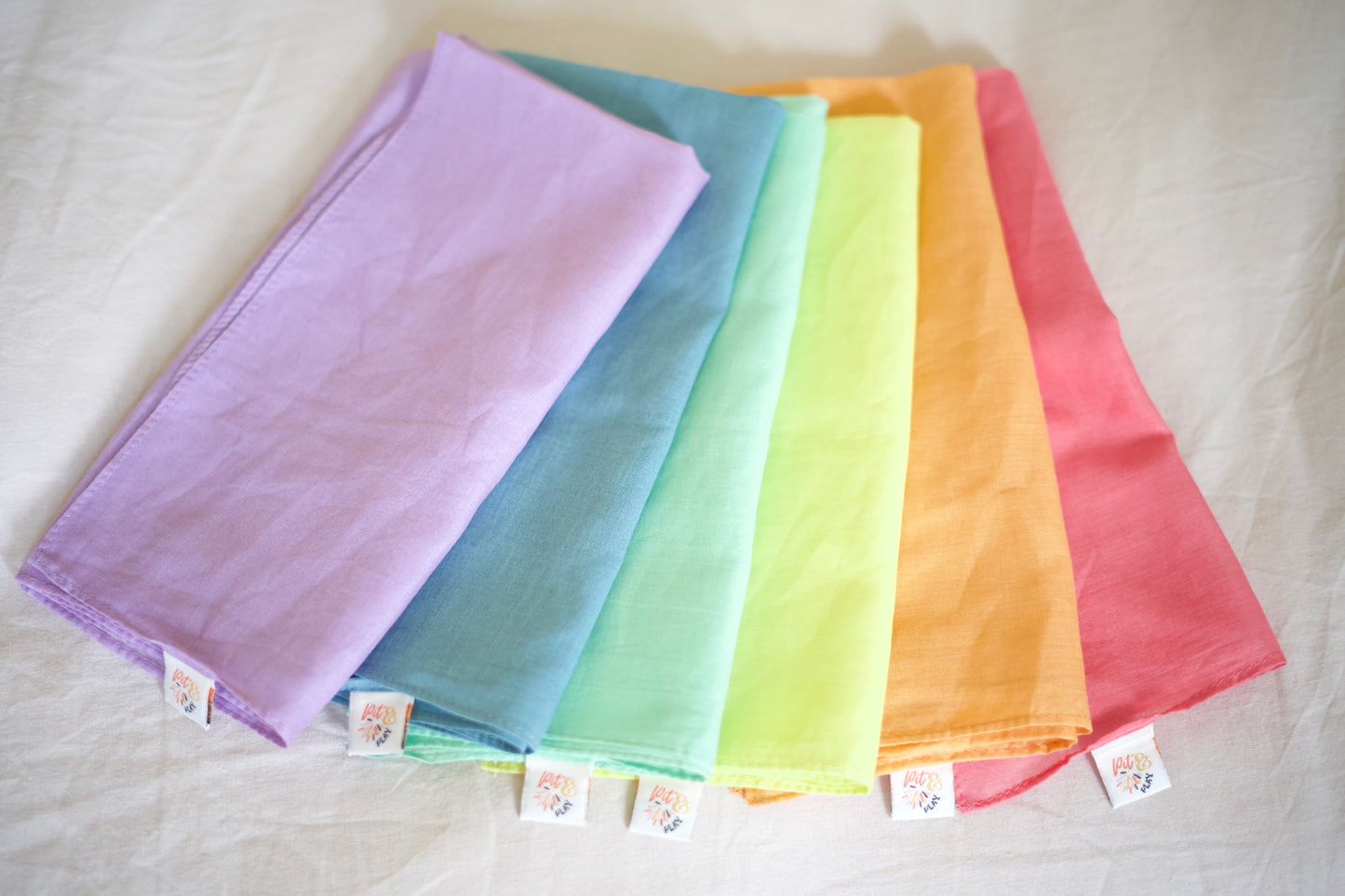 Speeldoek paars lila Pastel - Large 75x75cm - Playcotton - Pit and play