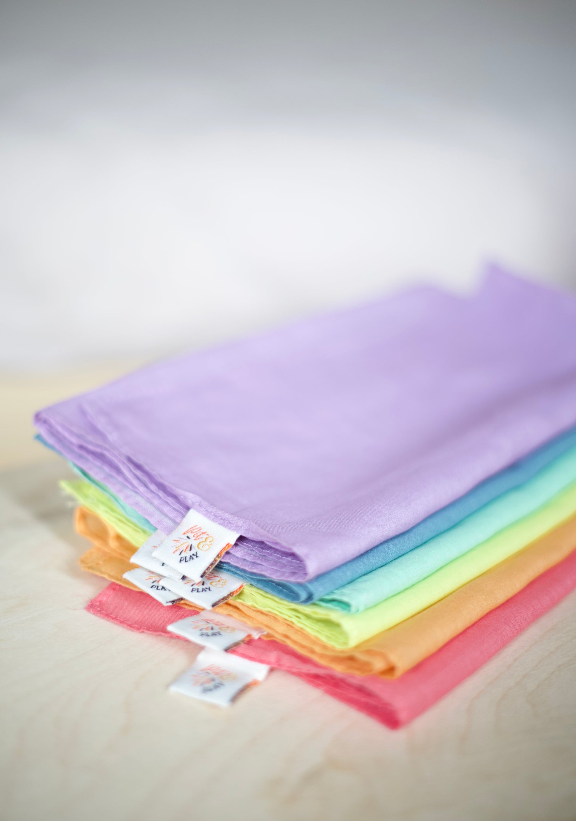 Speeldoek paars lila Pastel - Large 75x75cm - Playcotton - Pit and play
