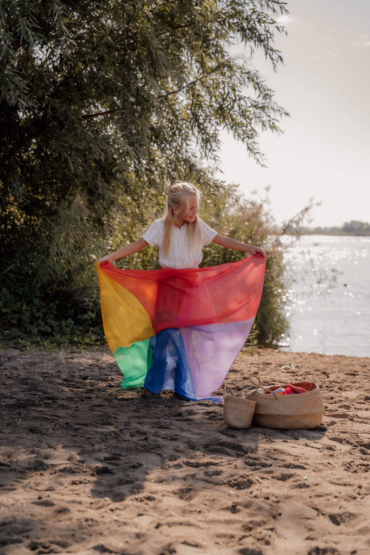 XL speeldoek Colorblock regenboog