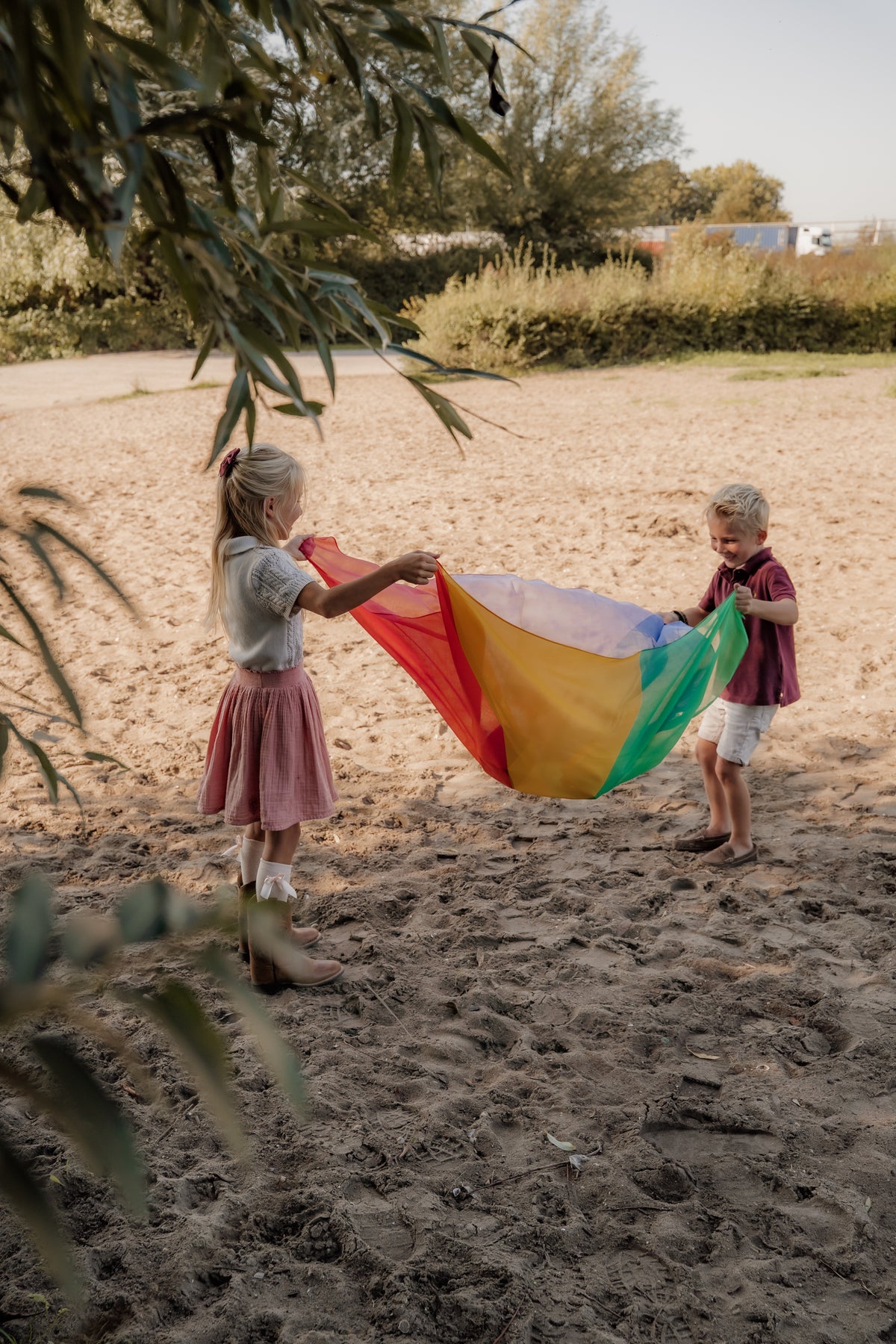 XL speeldoek Colorblock regenboog