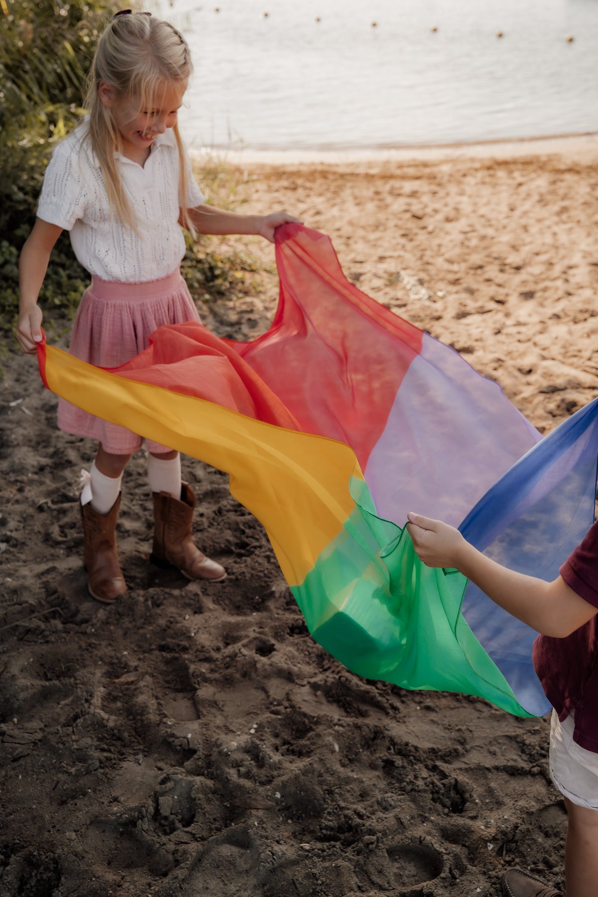 XL speeldoek Colorblock regenboog