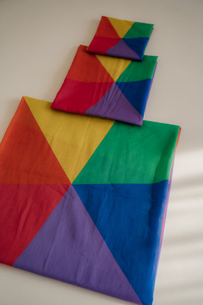XL speeldoek Colorblock regenboog
