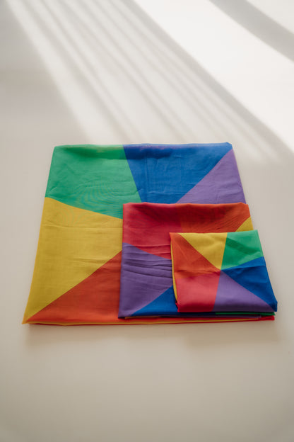 XL speeldoek Colorblock regenboog
